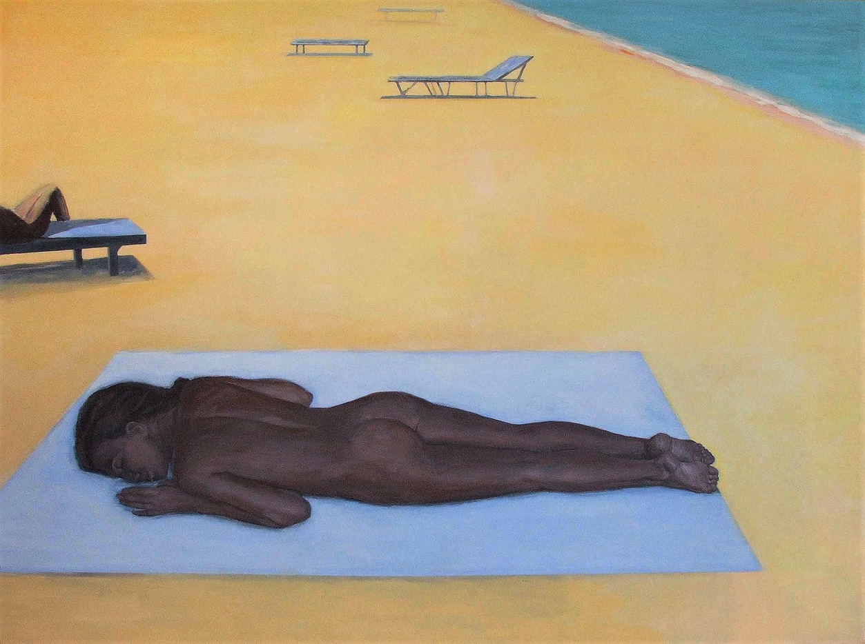 Girl on the beach II 2006 oil and acrylic on canvas 150x200 cm kopia
