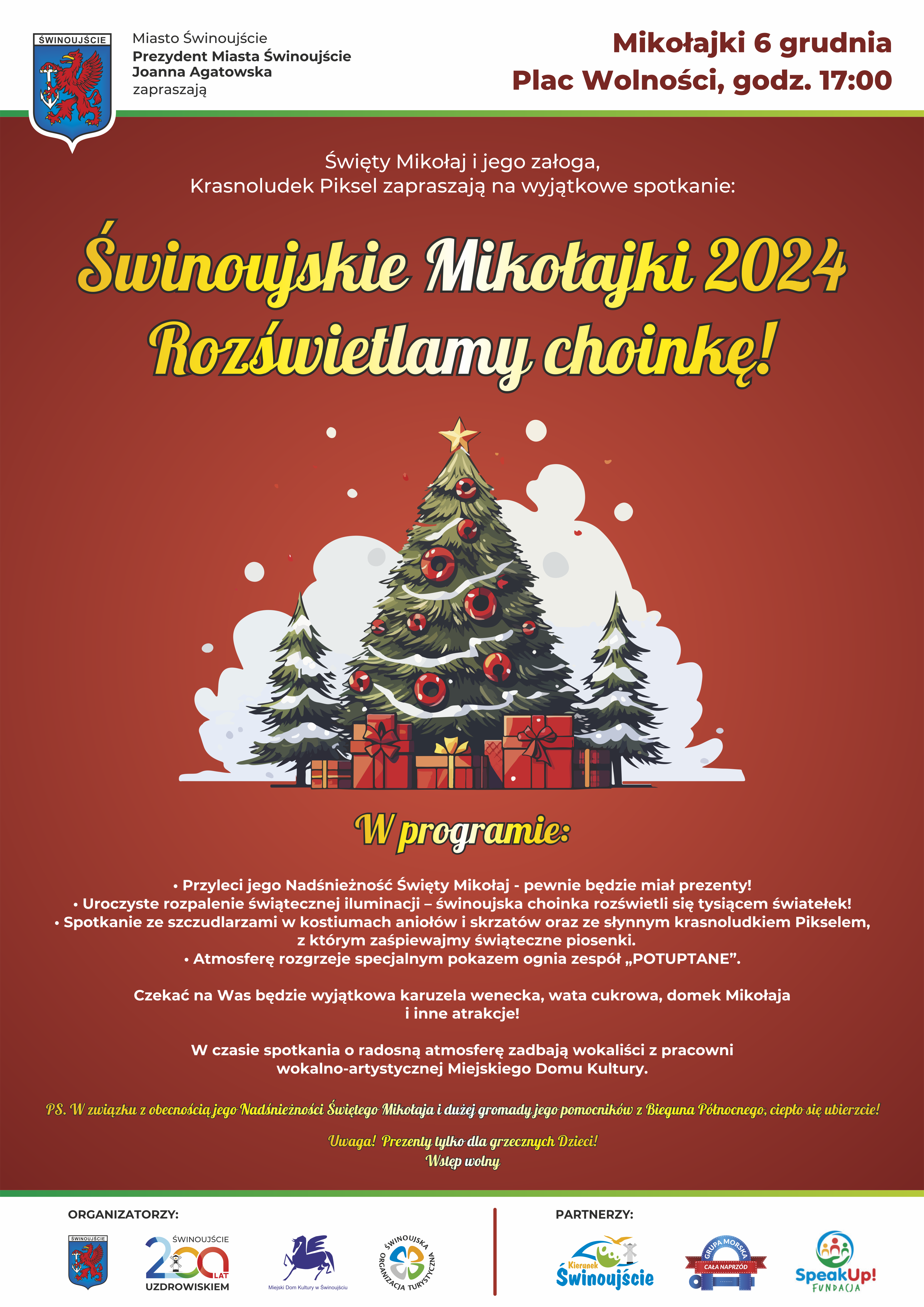 Świnoujskiej Mikołajki 2024 - rozświetlamy choinkę!